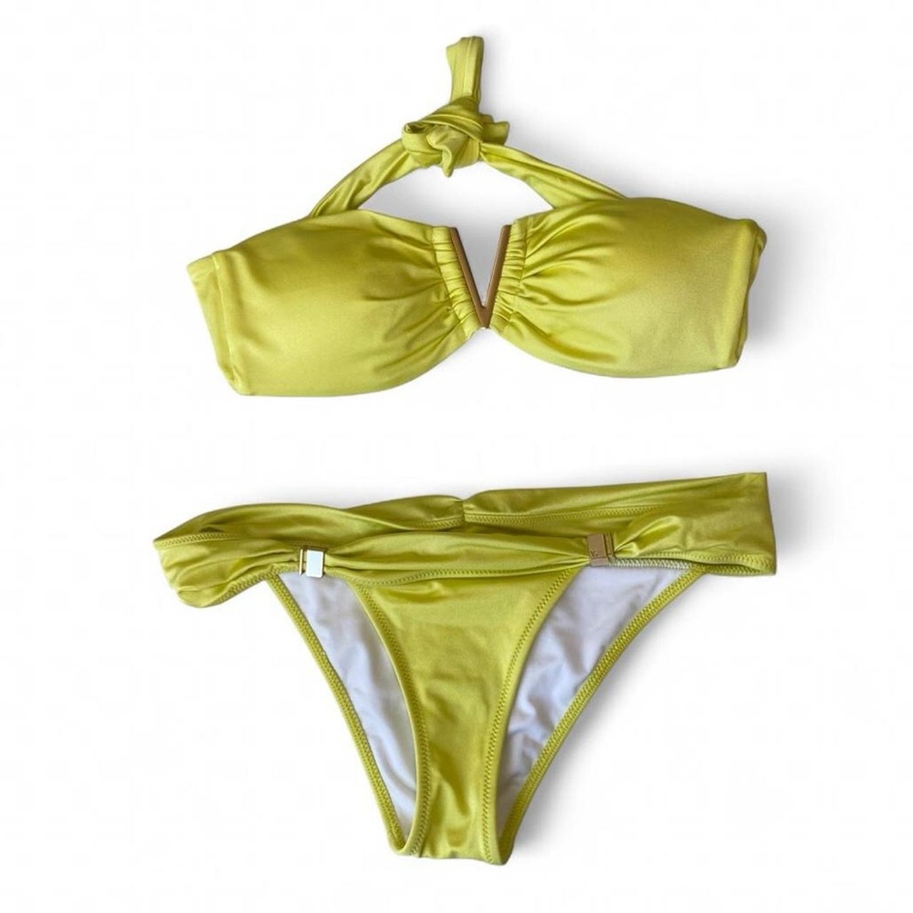 Victoria's Secret Lime Green Bandeau Bikini Set